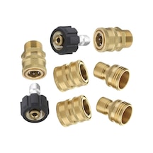 8 Parça Bakır高压yıkama Makinesi Adaptör Seti - Verimli Temizlik İçin Uyumlu Bağlantılar