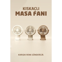Şarjlı Kıskaçlı Taşınabilir Fan Vantilatör - Klipsli Portatif Masa Fanı Soğutucu