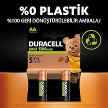 Şarj Edilebilir Pil Aa Kalem 2'li Paket , 1300 Mah Nimh, 2000 Sarj Döngüsü, Önceden Sarj Edilmiştir