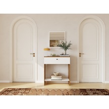 Castabus Amalfi-beyaz Renk Dresuar Beyaz - Kahverengi