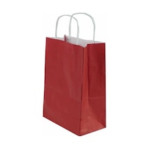 Kraft Kağıt Çanta Bordo 31x12x41 Cm 25 Adet Diğer