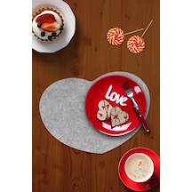 Gri Keçe Amerikan Servisi, Desen Kesim Supla 12'li Servis Takımı -0478 Gri