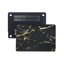 Macbook Pro 13 İnç Kılıf A1425 A1502 Uyumlu Sert Kapak Hard Case Koruyucu Retina 13 Laptop Kılıfı Siyah Mermer Desenli İnce Hafif Tam Koruma Siyah Belirtilmemiş