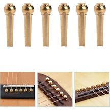 Midex Sn-12 Akustik Gitar Köprü Pimi 6 Adet Gold