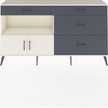 Arges Konsol Tek Raflı 4 Çekmeceli 2 Kapaklı 176x30x99 Aytaşı-ayt Aytaşı-aytaşı/antrasit