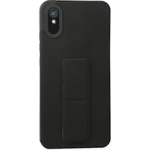 Newface Xiaomi Redmi 9a Kılıf Mega Standlı Silikon - Siyah