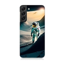 Samsung Galaxy S22 Plus Uyumlu Astronot Ve Araştırma Desenli Silikon Kılıf