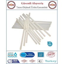 Çubuk Mum Silikon Şeffaf - 7.4x300mm Ince - 10 Adet