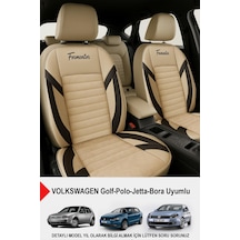 Formentor Tay Tüyü Oto Koltuk Kılıfı Volkswagen Bora-golf-jetta-polo Uyumlu Bej