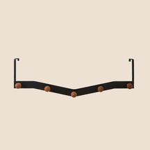 Living 5'li Kapı Arkası Askı - Siyah - 50x14x5 Cm Çok Renkli