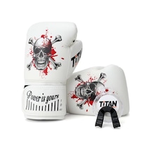 Titan Sport Beyaz Kanlı Kurukafa Desenli Set Fgr Model-5 Boks Eldiveni Çok Renkli