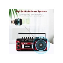 Kaset Çalar, Taşınabilir Kaset Teyp Çalar, Fm/am/sw Frekans Bandı Destekli Kaset Kaydedici, Kaset/bluetooth/kart Girişi/kayıt Özellikli, Pilli/elektrikli Kullanılabilir, Px-250bt Kırmızı