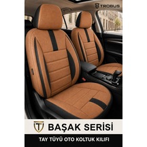Opel Zafira 5 7 Kişi Oto Koltuk Kılıfı 2003-2011 Taba Başak Serisi Tay Tüyü Tam Set Taba