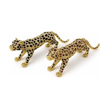 Taşlı Leopar Figürü Tekli Biblo Arbltgshnwl233zucy9