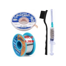 Mechanic Lehim Teli 40g 0,3mm Lehim Toplama Cp3015 Emme Fitili 3,0mm 4lü Set X01