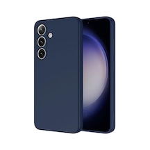 Samsung Galaxy A36 Uyumlu Lacivert Kadife İç Yüzeyli Silikon Telefon Kılıfı