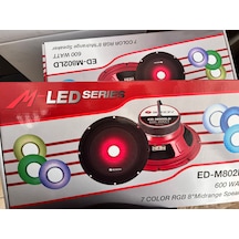 Edison 20 Cm Midrange 600 Wat Hoparlör 120 Rms 7 Renk Işıklı Rgb