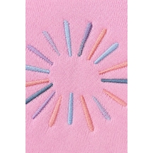 Kız Çocuk Nakış İşlemeli Sweatshirt Eşofman Takım Pembe