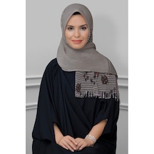 Vizon Pratik Hazır Geçmeli Tesettür Eşarp Kesik Elyaf Piliseli Çi (545491610) Vizon