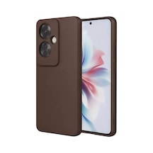 Oppo Reno 11f Uyumlu Kılıf First Silikon - Kahverengi