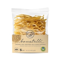 Bonatelli Organik Yeşil Mercimek Çubuk Makarna 400g - 7 Adet Tarı