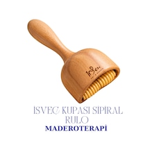 Maderoterapi İsveç Kupası Vakumlu Spiral Rulo Ahşap Masaj Aleti