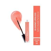 Işıltılı Dudak Parlatıcısı - Hi-shine Lip Gloss Orange Red - No: 205 - Vegan & Temiz Içerik Diğer