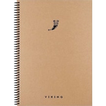 Keskin 17x24 La Plume Viking Spiralli Sert Kapak 100 Yaprak Kareli Defter 417956