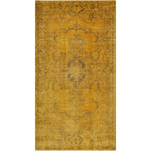 Minimalist Vintage Desenli Ipek Jüt Kilim Pers Ipek Halı - 134x248 Cm 9984