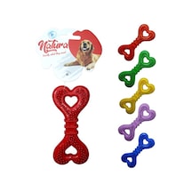Natura 12.5 CM Plastik Kalp Kemik Köpek Oyuncağı Çok Renkli