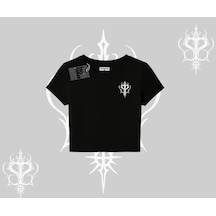Startmore Startmore Gothic Cat Made İn Hell Baskılı Sweatshirt Babby Tee Tshirt Siyah