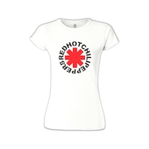 Rhcp - Logo Beyaz Kadın Tshirt 001