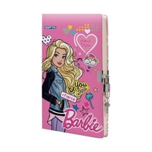 Gıpta Barbie Kilitli İp Dikiş Sert Kapak Defter 14 X 20 Cm 96 Yaprak Çok Renkli