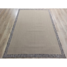 Çam Halı Sisal 9709 Bej / Gri Bordürlü Jüt Sisal Kilim - 120x180