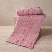 Botti Home %100 Pamuk 2'li El Ve Yüz Havlusu Seti, Pamuklu Jakarlı Misafir Havlusu 50 X 90 Cm, Çeyizlik Yumuşak Havlu Pembe