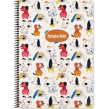 Keskin Color Animal Friend Spiralli Köpekler Karton Kapak 100 Yaprak A4 Çizgili Defter Ozelalan1