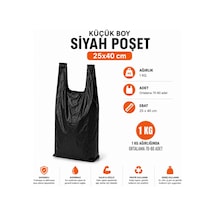 Siyah Atlet Market Manav Çöp Küçük Boy Poşet 1 KG Dayanıklı Sızdırmaz Ev ve İş Yeri Çöp Torbası