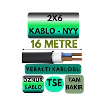 Öznur 2x6 Nyy Yeraltı Kablosu, 16 Metre