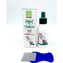 Nanbell Kediler İçin Kıtık Açıcı Kolay Tarama Spreyi 100 ML + Bit Pire Tarağı