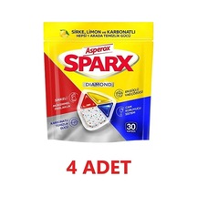 Asperox Sparx Bulaşık Makinesi Deterjanı 30lu 4 Adet