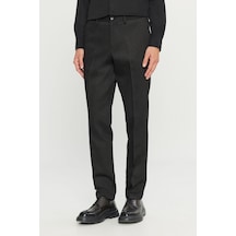 Premıum Altınyıldız Erkek Sıyah Pamuklu Regular Fit Normal Kesim Diagonal Desenli Yan Cepli Casual Pantolon Siyah