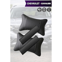 Chevrolet Cavalier Uyumlu Set Siyah Deri Yastık Deri Kemer Koruyucu Lüks