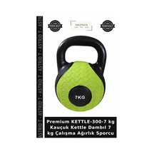 Premium Kettle-300-7 Kg Kauçuk Kettle Dambıl 7 Kg Çalışma Ağırlık Sporcu