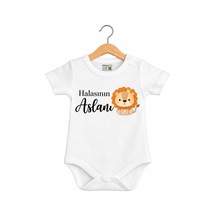 Babylimon Halasının Aslanı Kısa Kol Çıtçıtlı Bebek Body Beyaz - 936542259 Beyaz