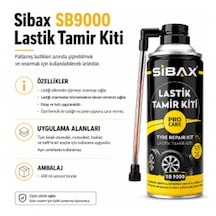 Sibax Sb9000 Lastik Tamir Spreyi 400 Ml Patlak Lastik Şişirme Ve Onarım Kiti