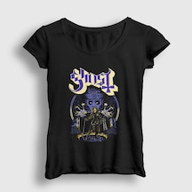 Presmono Kadın Touch Ghost T-shirt Siyah