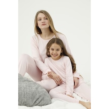 Siyah İnci Alt-üst Polar Pijama Takım 22278264 Pembe