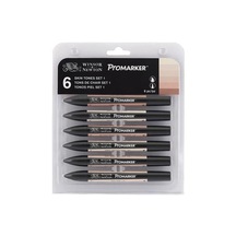 Winsor & Newton Promarker Kalem 6 Renk Skintones Set Ten Tonları