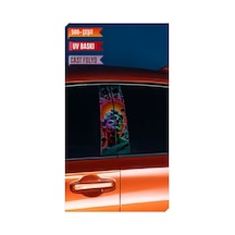 Araç Kapı Direk Kaplama Folyosu Desenli Sağ Sol Takım 2 Adet - 22x50 Cm Görsel - 785710540