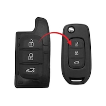 Renault Uyumlu MEGANE 4 - Taliant Uyumlu 3 Buton Anahtar Tuşu